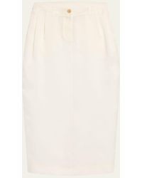 KHAITE - Lucian Long Pleated Silk Skirt - Lyst