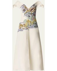 Altuzarra - Jophee Drape Cap-Sleeve Maxi Dress - Lyst