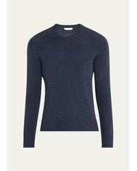The Row - Laing Silk Knit Crewneck Sweater - Lyst