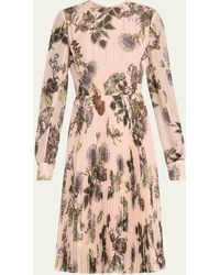 Jason Wu - Forest Floral Pleated Short Dress - Lyst