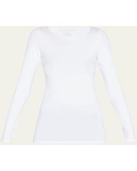 Majestic Filatures - Soft Touch Marrow-Edge Long-Sleeve Top - Lyst