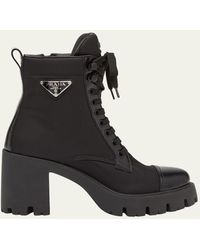 Prada - New Brixxen Re-nylon Combat Boot - Lyst
