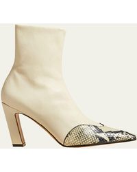 Khaite - Nevada Stretch Leather Ankle Boots - Lyst