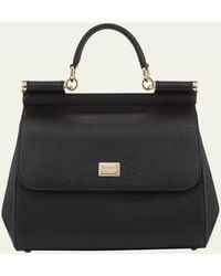 Dolce & Gabbana - Sicily Medium Calf Leather Satchel Bag - Lyst