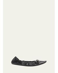 Gucci - Prima Leather Ballerina Flats - Lyst