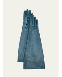 Saint Laurent - Long Leather Gloves - Lyst