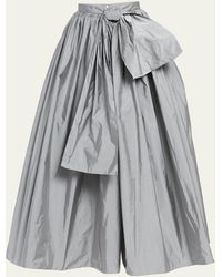 Alexander McQueen - Ruched Midi Skirt With Bow Detail - Lyst