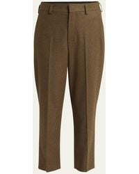Loro Piana - Cashmere Flannel Straight Ankle Trousers - Lyst