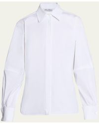 Max Mara - Pagina Cotton Button-front Shirt - Lyst