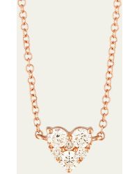 EF Collection - 14k Diamond Heart Pendant Necklace - Lyst