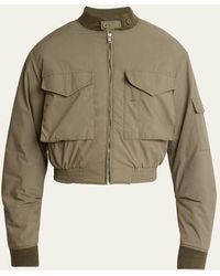 Givenchy - Cropped Military Bomber Jacket - Lyst
