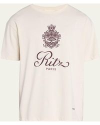 FRAME x Ritz Paris - Bordeaux Crest T-shirt - Lyst