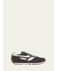 Tom Ford - Mick Suede And Leather Low-Top Sneakers - Lyst