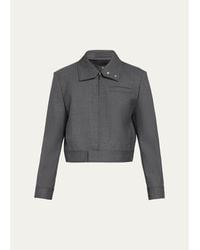 Theory - Cropped Harrington Jacket - Lyst
