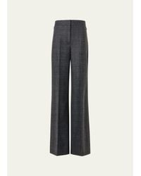 Akris - Fior Prince Of Whales Wool Flannel Wide-Leg Pants - Lyst