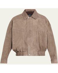 Arma - Frederica Suede Bomber Jacket - Lyst