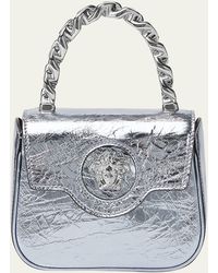 Versace - La Medusa Mini Metallic Top-handle Bag - Lyst