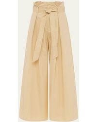 L'Agence - Lowen Paperbag Cropped Pants - Lyst