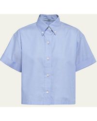 Prada - Oxford Short-sleeve Shirt - Lyst