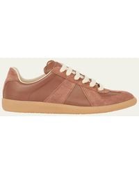 Maison Margiela - Replica Suede & Leather Sneakers - Lyst