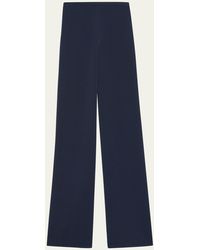 Theory - Oxford Crepe Wide-leg Pull-on Pants - Lyst