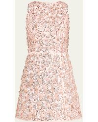 Alice + Olivia - Lindsey Sequined Mini Gown - Lyst