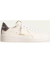 Golden Goose - Pure Star Leather Glitter Low-top Sneakers - Lyst