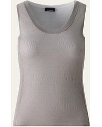 Akris - Two-Tone Grid Knit Tank Top - Lyst