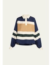 Sea - Juliet Stripe Long-Sleeve Polo - Lyst