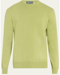 Bergdorf Goodman - Solid Cashmere Crewneck Sweater - Lyst