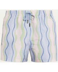 Jacquemus - Wave-print Fitted Swim Trunks - Lyst