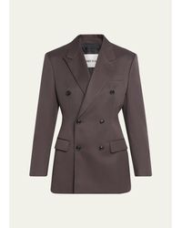 Tonywack - Double-Breasted Wool Blazer - Lyst