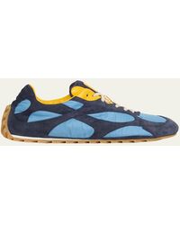 Bottega Veneta - Orbit Flash Nylon And Suede Low-Top Sneakers - Lyst