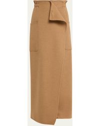 Max Mara - Carbone Paperbag Maxi Skirt - Lyst