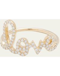 Sydney Evan - Large Love 14k Gold Ring With Diamonds - Lyst