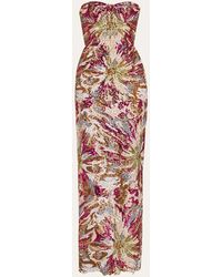Bronx and Banco - Dahlia Strapless Embroidered Sequin Gown - Lyst