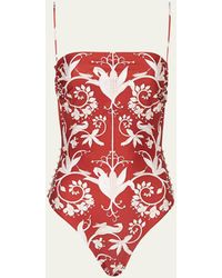 Agua Bendita - Ceramica Maiz Hand-embroidered One-piece Swimsuit - Lyst