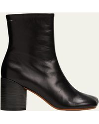 MM6 by Maison Martin Margiela - Anatomic Leather Zip Booties - Lyst