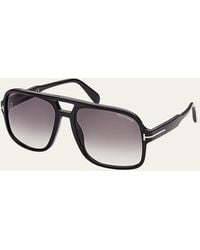 Tom Ford - Falconer Oversized Acetate Aviator Sunglasses - Lyst