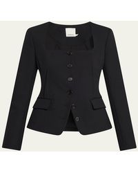Jonathan Simkhai - Marlowe Tailored Square-Neck Jacket - Lyst