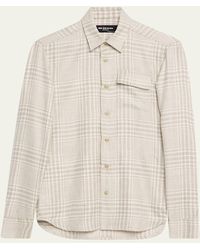 Kiton - Baba Tonal Plaid Side-Pocket Overshirt - Lyst