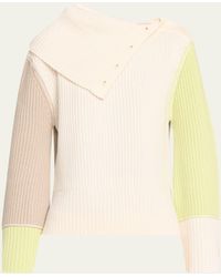 Jonathan Simkhai - Flores Colorblock Wool And Cashmere Sweater - Lyst