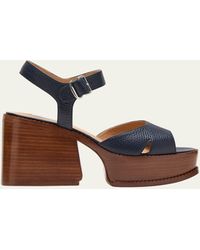 Gabriela Hearst - Zuri Leather Ankle-strap Platform Sandals - Lyst