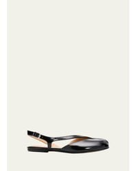 Maison Margiela - Tabi Leather Split-Toe Slingback Flats - Lyst