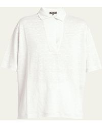 Loro Piana - Gargano Linen Polo Shirt - Lyst