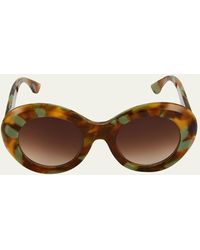 Thierry Lasry - Pulpy Acetate Round Sunglasses - Lyst