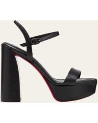Christian Louboutin - Movida Jane Leather Red Sole Platform Sandals - Lyst