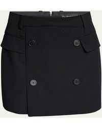 Balenciaga - Double-Breasted Tailored Mini Skirt - Lyst