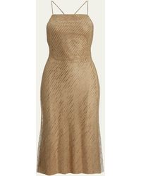 Ralph Lauren - Crawford Sequined Mesh Cocktail Dress - Lyst