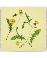 Burberry - Dandelion Print Silk Twill Square Scarf - Lyst